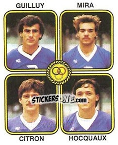 Sticker Serge Guilluy / Fabien Mira / Jean-Yves Citron / Jean-Luc Hocquaux - Football France 1981-1982 - Panini