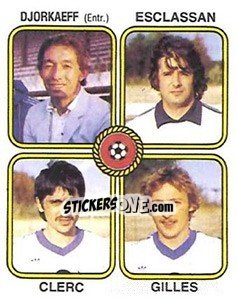 Sticker Jean Djorkaeff / Raymond Esclassan / Christian Clerc / Didier Gilles - Football France 1981-1982 - Panini
