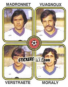 Sticker Gerard Madronnet / Claude Vuagnoux / Gerard Verstraete / Bernard Moraly - Football France 1981-1982 n. 365 - Panini