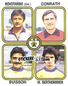 Sticker Casimir Novotarski / Gilbert Conrath / Jean-Claude Buisson / Michel Berthommier - Football France 1981-1982 n. 367 - Panini