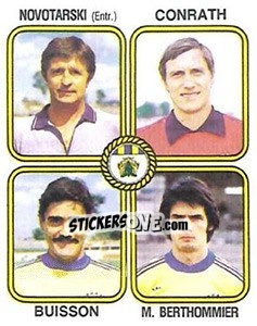 Figurina Casimir Novotarski / Gilbert Conrath / Jean-Claude Buisson / Michel Berthommier - Football France 1981-1982 - Panini