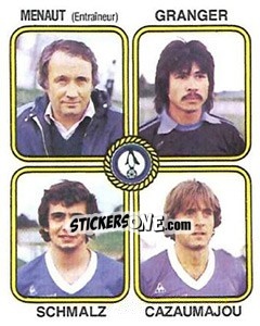 Sticker Andre Menaut / Gilles Granger / Christian Schmalz / Eric Cazaumajou - Football France 1981-1982 n. 370 - Panini