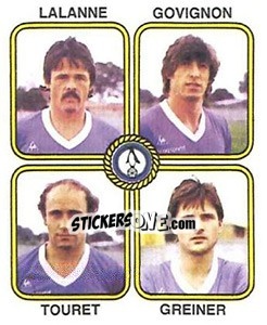 Sticker Jean-Louis Lalanne / Jean-Pierre Govignon / Bernard Touret / Pascal Greiner - Football France 1981-1982 n. 371 - Panini