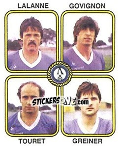 Sticker Jean-Louis Lalanne / Jean-Pierre Govignon / Bernard Touret / Pascal Greiner - Football France 1981-1982 - Panini