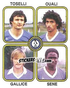 Sticker Jean-Luc Toselli / Ouari Ouali / Jean Gallice / Cherif Sene - Football France 1981-1982 n. 372 - Panini