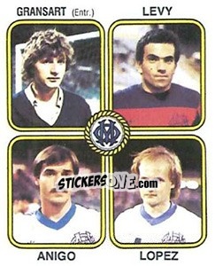 Sticker Gransart / Levy / Anigo / Lopez - Football France 1981-1982 - Panini