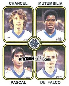 Sticker Chancel / Mutumbilia / Pascal / De Falco - Football France 1981-1982 - Panini