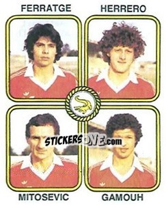 Sticker Marc Ferratge / Herrero / Mitosevic / Gamouh - Football France 1981-1982 n. 381 - Panini
