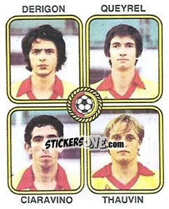Sticker Didier Derigon / Alain Queyrel / Michel Ciaravino / Pascal Thauvin - Football France 1981-1982 n. 384 - Panini