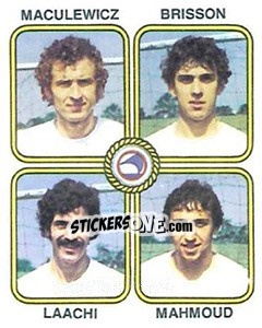 Figurina Henryk Maculewicz / Gilles Brisson / Lamri Laachi / Bernard Mahmoud - Football France 1981-1982 n. 386 - Panini