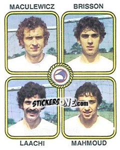 Sticker Henryk Maculewicz / Gilles Brisson / Lamri Laachi / Bernard Mahmoud - Football France 1981-1982 - Panini