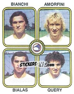 Sticker Armando Bianchi / Jean-Jacques Amorfini / Stephane Bialas / Claude Query - Football France 1981-1982 - Panini