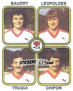 Sticker Christian Baudry / Daniel Leopoldes / Jean-Pierre Truqui / Alain Chipon - Football France 1981-1982 n. 389 - Panini