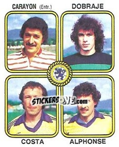 Sticker Jean-Pierre Carayon / Frederic Dobraje / Rodolphe Costa / Claude Alphonse - Football France 1981-1982 n. 391 - Panini