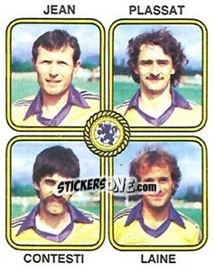 Cromo Michel Jean / Christian Plassat / Yves Contesti / Yvon Laine - Football France 1981-1982 - Panini