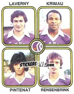 Sticker Jean-Pierre Laverny / Abdelkrim Merry Krimau / Robert Pintenat / Robby Rensenbrink - Football France 1981-1982 n. 399 - Panini