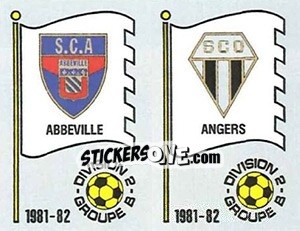 Cromo Ecusson S.C. Abbevillois / S.C. L'Ouest Angers - Football France 1981-1982 - Panini