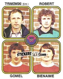 Sticker Robert Tyrakowski / Jean-Pierre Robert / Michel Gomel / Alain Bienaime - Football France 1981-1982 n. 409 - Panini