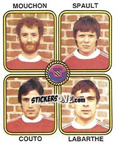 Sticker Gilles Mouchon / Jean-Francoise Spault / Alberto Couto / Laurent Labarthe - Football France 1981-1982 n. 410 - Panini
