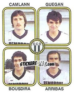 Cromo Christian Camlann / Herve Guegan / Fares Bousdira / Claude Arribas - Football France 1981-1982 n. 413 - Panini