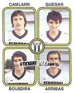 Figurina Christian Camlann / Herve Guegan / Fares Bousdira / Claude Arribas - Football France 1981-1982 - Panini