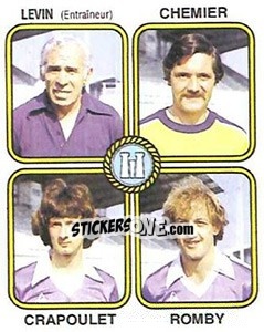 Sticker Paul Levin / Jean-Claude Chemier / Gilles Crapoulet / Bernard Romby - Football France 1981-1982 - Panini