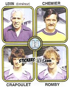 Sticker Paul Levin / Jean-Claude Chemier / Gilles Crapoulet / Bernard Romby - Football France 1981-1982 n. 415 - Panini