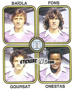 Sticker Jean-Jacques Baiola / Andre Fons / Herve Goursat / Claude Onestas - Football France 1981-1982 - Panini