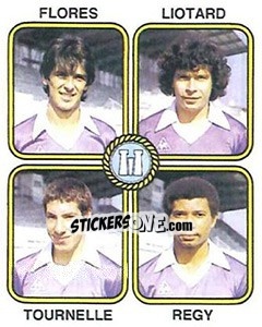 Figurina Herve Flores / Jean-Luc Liotard / Pascal Tounelle / Raymond Regy - Football France 1981-1982 - Panini