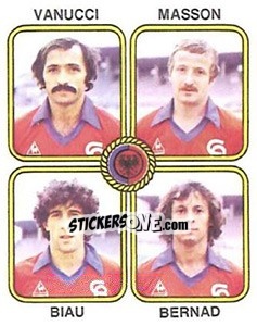 Sticker Albert Vanucci / Georges Masson / Jean-Bernard Biau / Jean-Paul Bernad - Football France 1981-1982 - Panini