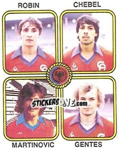 Sticker Claude Robin / Fathi Chebel / Svetozar Martinovic / Remy Gentes - Football France 1981-1982 n. 420 - Panini
