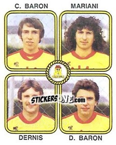 Figurina Christian Baron / Bruno Mariani / Stephane Dernis / Daniel Baron - Football France 1981-1982 - Panini