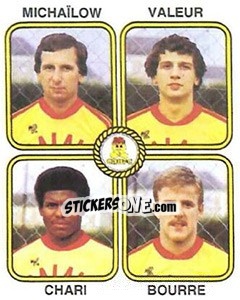 Sticker Jersy Michailow / Philippe Valeur / Joel Chari / Patrice Bourre - Football France 1981-1982 - Panini