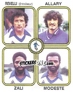Sticker Herve Revelli / Serge Allary / Camile Zali / Guy Modeste - Football France 1981-1982 - Panini