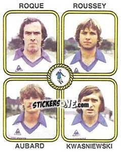 Figurina Christian Roque / Olivier Roussey / Jean-Luc Aubard / Sbigniew Kwasniewski - Football France 1981-1982 n. 425 - Panini