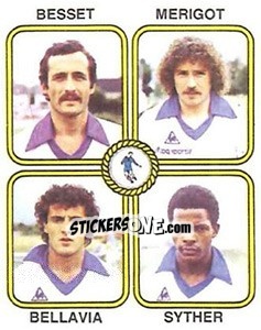 Sticker Philippe Besset / Denis Merigot / Lucien Bellavia / Pierre Syther - Football France 1981-1982 - Panini