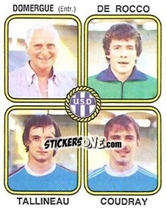 Figurina Robert Domergue / Gilles De Rocco / Daniel Tallineau / Rodolphe Coudray - Football France 1981-1982 n. 427 - Panini