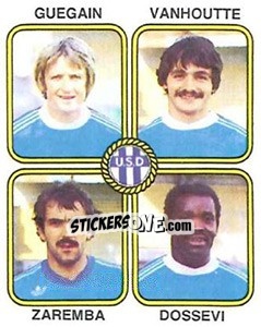 Figurina Reynald Guegain / Pascal Vanhoutte / Bruno Zaremba / Pierre-Antoine Dossevi - Football France 1981-1982 - Panini