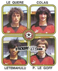 Sticker Yvan Le Quere / Claude Colas / Willem Letemahulu / Patrick Le Goff - Football France 1981-1982 n. 432 - Panini