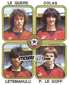 Sticker Yvan Le Quere / Claude Colas / Willem Letemahulu / Patrick Le Goff - Football France 1981-1982 - Panini