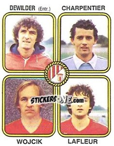 Sticker Robert Dewilder / Patrick Charpentier / Antoine Wojcik / Bernard Lafleur - Football France 1981-1982 n. 436 - Panini