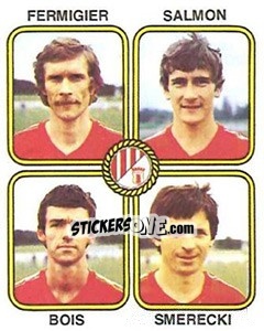 Sticker Bernard Fermigier / Jacky Salmon / Jean-Jacques Bois / Francis Smerecki - Football France 1981-1982 n. 437 - Panini