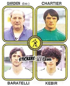 Figurina Rene Gardien / Gerard Chartier / Roger Baratelli / Kamel Kebir - Football France 1981-1982 - Panini