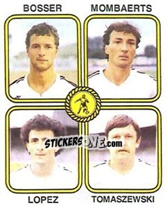 Sticker Jean-Pierre Bosser / Eric Mombaerts / Carlos Lopez / Michel Tomaszewski - Football France 1981-1982 n. 440 - Panini