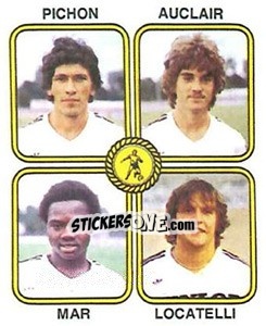 Cromo Serge Pichon / Daniel Auclair / Elhadji Mar / Bruno Locatelli - Football France 1981-1982 - Panini