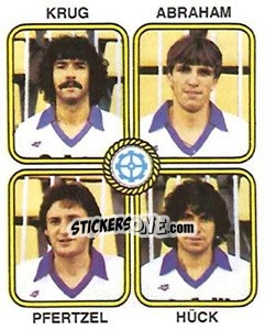 Cromo Philippe Krug / Patrick Abraham / Jean-Paul Pfertzel / Jean-Noel Huck - Football France 1981-1982 n. 443 - Panini