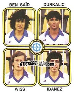 Cromo Houcine Ben Said / Salih Durkalic / Andre Wiss / Yves Ibanez - Football France 1981-1982 n. 444 - Panini