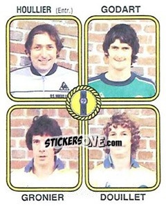 Sticker Gerard Houllier / Jean-Michel Godart / Gronier / Douillet - Football France 1981-1982 - Panini