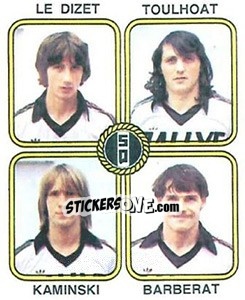 Cromo Le Dizet / Toulhoat / Kaminski / Dominique Barberat - Football France 1981-1982 n. 450 - Panini