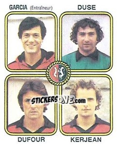 Cromo Pierre Garcia / Jean-Noel Duse / Didier Dufour / Jean-Yves Kerjean - Football France 1981-1982 - Panini